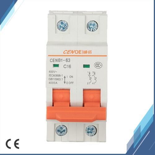 2018 newly free shipping new style 16A AC 415V MCB small circuit breaker 2P with over current and short circuit protection