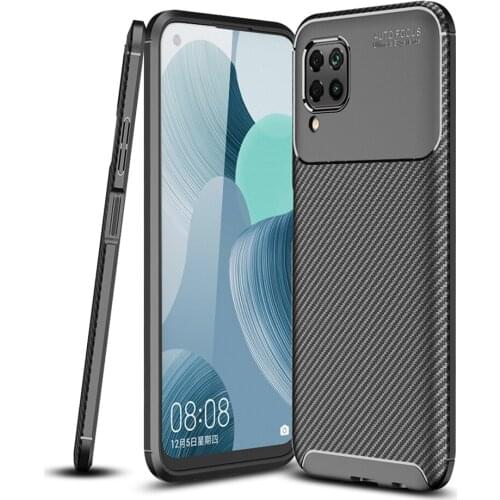 Nova 6SE Soft Shockproof Carbon Fiber Case for Huawei Nova 6SE Case Silicone TPU Soft Back Cover for Huawei Nova 6 SE Capa