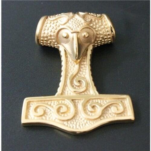 Newest Golden Eagle Thor Hammer Pendant 316L Stainless Steel Fashion Cool Man Biker Thor Hammer Pendant