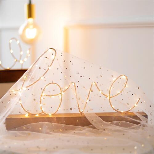 Novelty Alphabet Letter Night Light LED Battery Table Lamps Decorative Mood Lights For Home Bedroom Nursery Party Wedding
