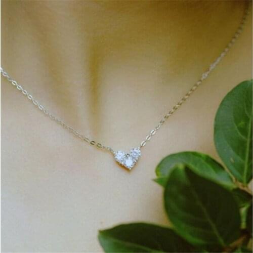 Season Gate 925 Sterling Silver Chain Heart Shape Delicate Gift Necklace for women SN057