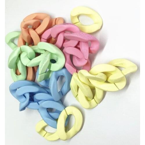 Plastic Buckle Oval Rings Colored Beads Sewing Accessories Connection Buckles Chain For Collar Necklace Handbag Key Strap