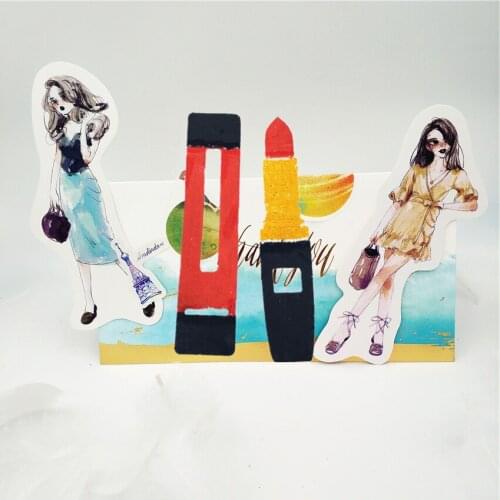 PANFELOU lipstick metal craft paper die cutting dies Scrapbooking/DIY Valentines Day Easter Embossing mould Easter