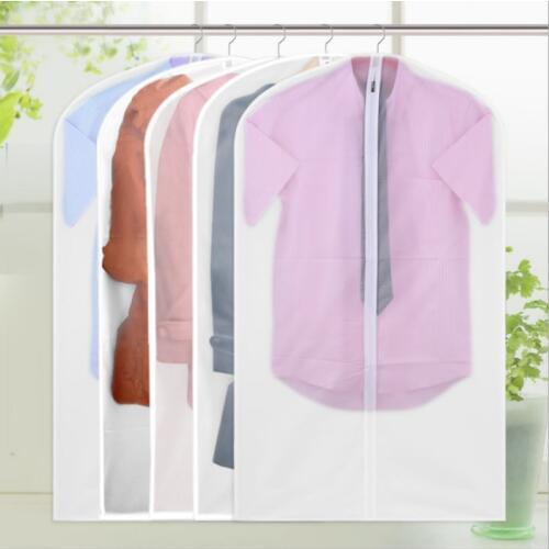 PEVA Translucent Clothes Dust Cover Suit Cover Washable No Smell Clothes Dust Cover Suit Clothing Print Storage Bag Suit