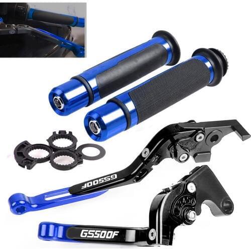 Motorcycle Adjustable Brake Clutch Levers and Handle Grips Bar For Suzuki GS500F GS 500F 2004 2005 2006 2007 2008 2009 gs 500 f