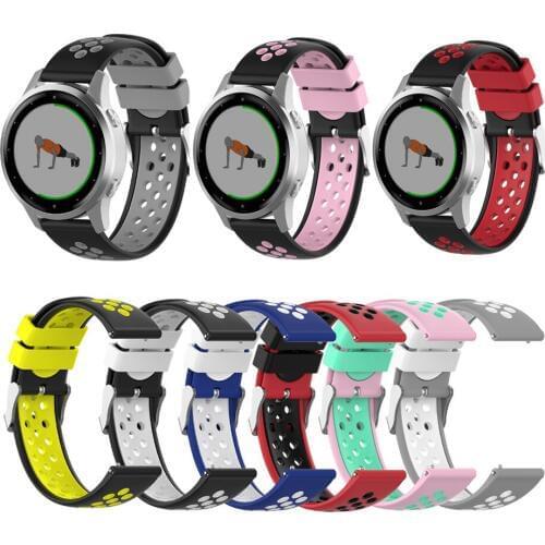 18 22mm Silicone Wrist Watch Band Strap for Garmin Vivoactive 4S/Active S Replacement Smart watchband for Garmin Vivo Active4