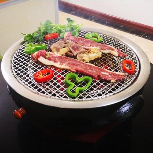 10Pcs Iron Round Barbecue BBQ Grill Net Meshes Racks Grid Round Grate Steam Net Camping Hiking Outdoor Mesh Wire Net