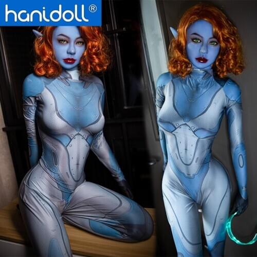 Hanidoll Sex Dolls 165cm Blue Skin Elf Adult Toys for Men Pussy Realistic Anus Oral Love Doll Cheap Lifelike Vagina Full Body