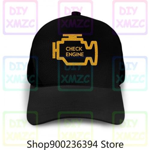 Check Engine Hats Baseball Cap Race Racing Car Driver Racer Petrol Head Fun Love Addiction