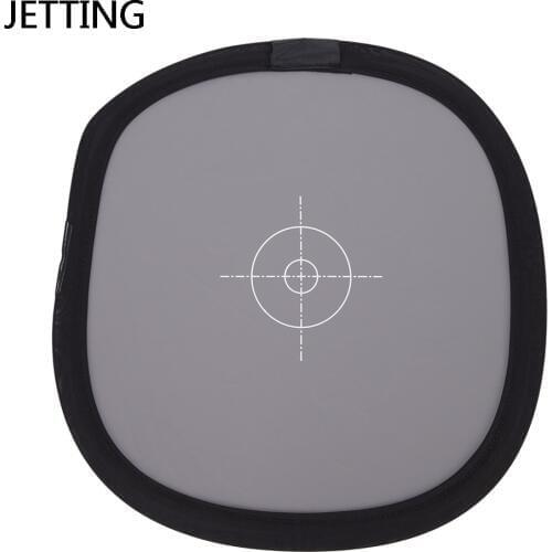 JETTING 12" Inch 30cm 18% Foldable Gray Card Reflector White Balance Double Face Focusing Board With Carry Bag 1PCS