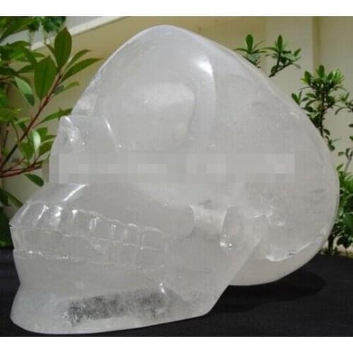 SUIRONG---412++++Huge Awesome Quartz crystal Carved Skeleton,Healing SKUll