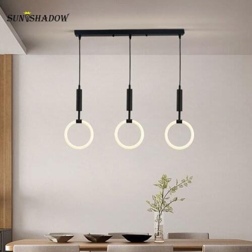 Led Pendant Light Modern Black&Gold Home Pendant Lamp For Dining Room Kitchen Living Room Bedroom Hanging Lamp Indoor Lustre
