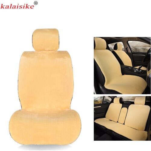 Kalaisike plush universal car seat covers for Peugeot all models 206 307 407 207 2008 3008 508 208 308 406 301 607 car styling
