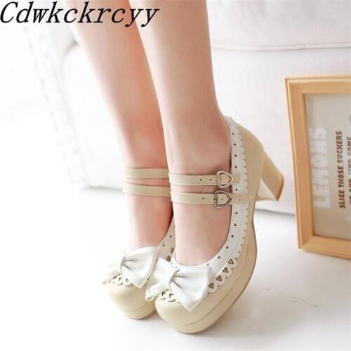 Spring and Autumn New pattern Europe and America fashion High-heeled Women Shoes Sweet Bow Shallow mouth Party Women Shoes 34-43