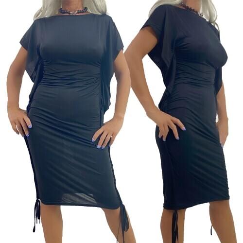 WONDER BEAUTY Short Sleeve Transparent Mini Dresses Women Summer Casual Dress Short Bodycon Dress