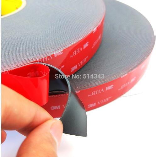 1Roll/Lot 3M VHB 5952 Heavy Duty Double Sided Adhesive Acrylic Foam Tape Black 25MMx33Mx1.1MM