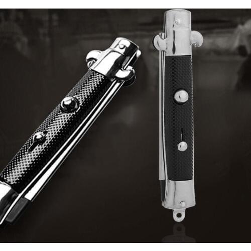 Foldable Portable Push Button Pocket Comb Brush Fake Folding Switch Blade Magic Hair Trimmer Comb Beard Hair Prop Tool wholesale