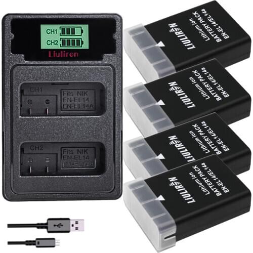 1900mAh ENEL 14 EL 14 ENEL 14 EN-EL14A EN-EL14 EN EL14 EL14A EN EL14+ Battery pack For Nikon D5200 D3100 D3200 D5100 P7000 P7100