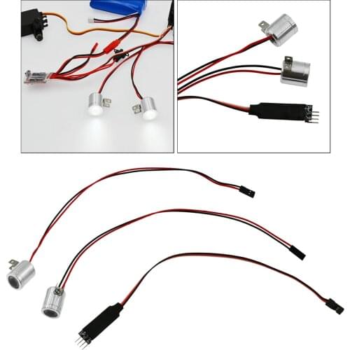 3CH Light Control Switch Spotlight Head Light for 1/10 1/8 RC Model Car DIY