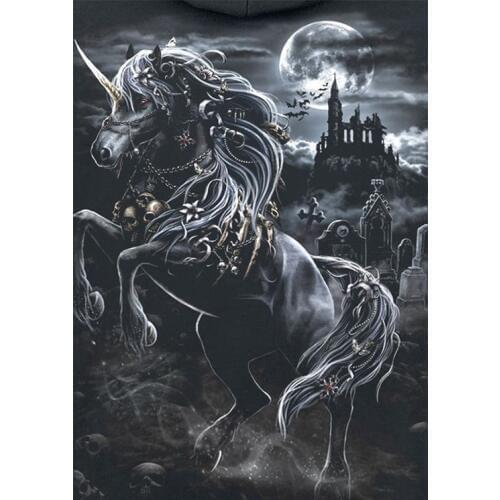 5D Square Round Drill,5D DIY Diamond Painting Fantasy skull Unicorn Diamond Embroidery Cross Stitch Rhinestone home decor