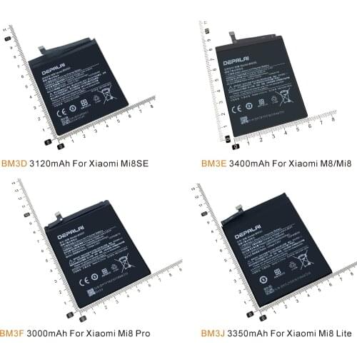 BM3D BM3E BM3F BM3J Battery For Xiaomi Mi 8SE M8/Mi8 Mi8 Pro Mi8Lite Rechargeable Baterija Accumulator Batteries High Quality
