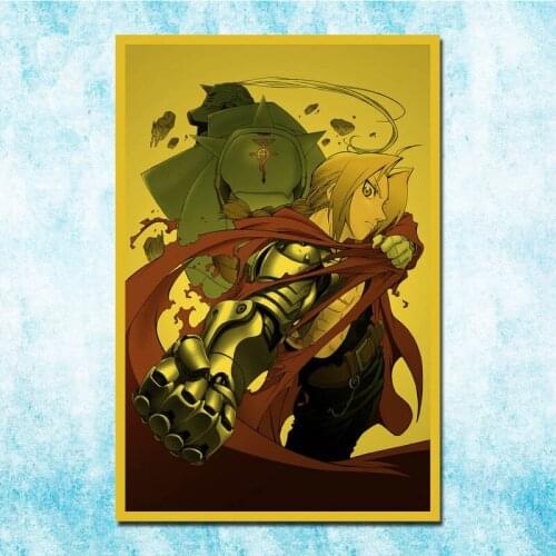 Anime Fullmetal Alchemist Edward Elric Roy Vintage Posters Art Silk Poster Canvas Retro Print For Home Room Decor Decoration-018