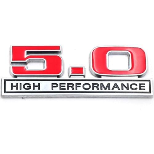 5.0 Displacement label Automotive universial Metal labeling Car sticker Tail label front trim hood grille emblem rear trunk