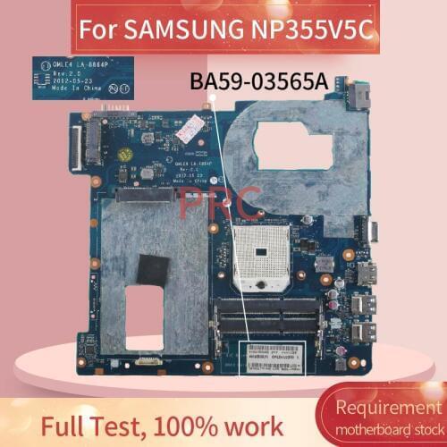 BA59-03565A For SAMSUNG NP355V5C Notebook Mainboard LA-8864P AMD DDR3 Laptop motherboard