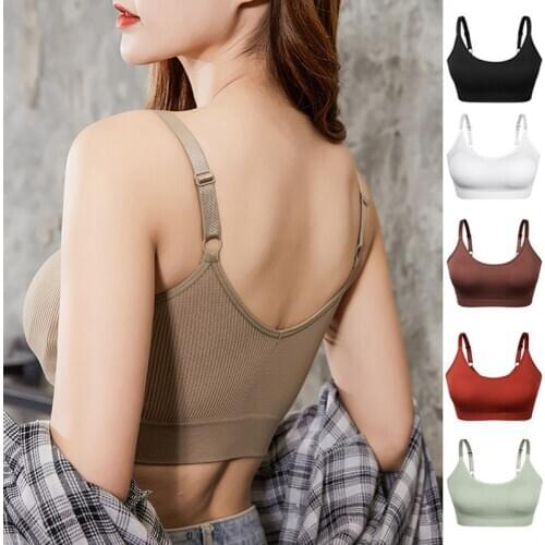 Push Up Yoga Bra Women Padded Wireless Sports Bra Breathable Sports Underwear Shockproof Gym Workout Bra Solid Color Slim Bra