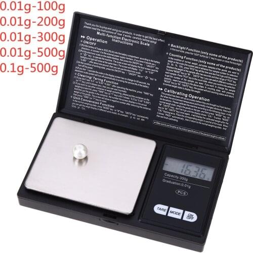 Digital Pocket Scale LED luminous jewelry scale electronic pocket Portable Pocket Scale 0.01g-500g/0.1g-500g kitchen tool