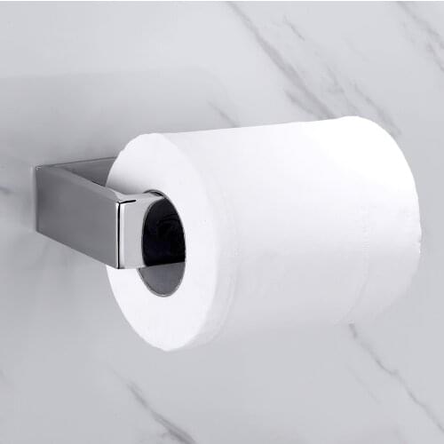 Tissue Roll Holder Stainless Steel Silver Punched Toilet Paper Bracket Tower Wall Mount for Bedroom Kitchen Washroom