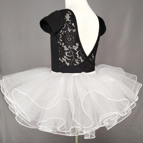 Children Girls Clothes Dance Costume Ballet tutu Girl Dress Lace Backless Black Princess Mesh Ball Gown Kids Dresses for Girls