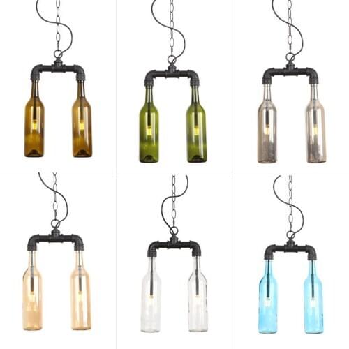 Dgb009] loft industrial iron art American style personalized cafe bar clothing beer bottle Chandelier