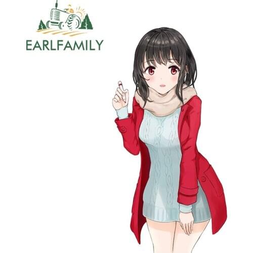 EARLFAMILY 13cm x 9cm for Mature Women Camper Vinyl Car Stickers Window Anime VAN Scratch-proof Snowboard Waterproof Truck Decal