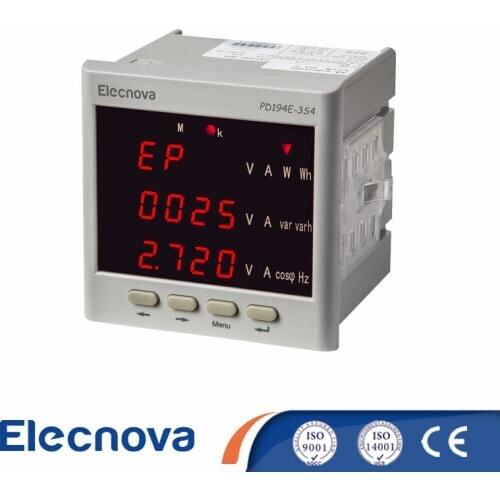 Elecnova PD194E-3S4 83*83mm led display three phase four wire digital voltmeter ammeter multimeter