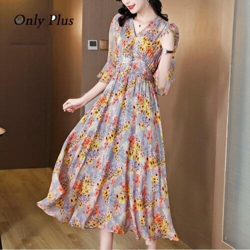 Wisteria Flower Goddess Elegant Waist Waist Dress Casual Long Skirt Dress Female Summer Self-Cultivation Beach Style Butterfly