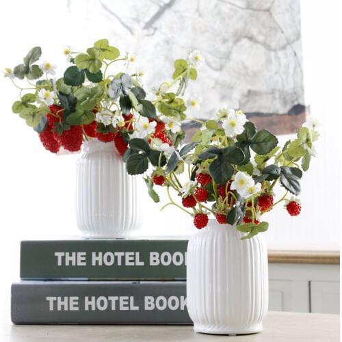 26CM Red Strawberry Fake Fruit For Desk Decoretion Artificial Fruits 1 Pcs For Home Decor Wedding Decoration indoor Plants