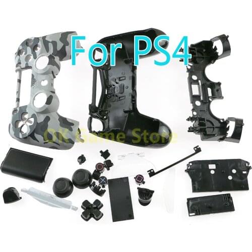1set full shell Camouflage Cover Case FOR PS4 JDS 001 JDM 011 2.0 Front+back Shell Housing Cover for PS4 PlayStation4 Controller