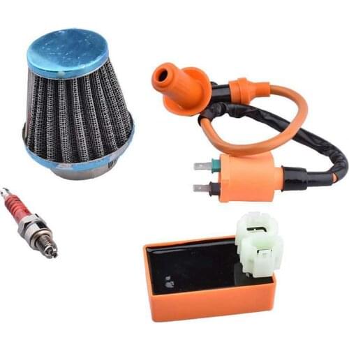 GY6 CDI Ignition Coil Racing Spark Plug with 39mm Air Filter for 50cc 125cc 150cc Scooter Performance Parts