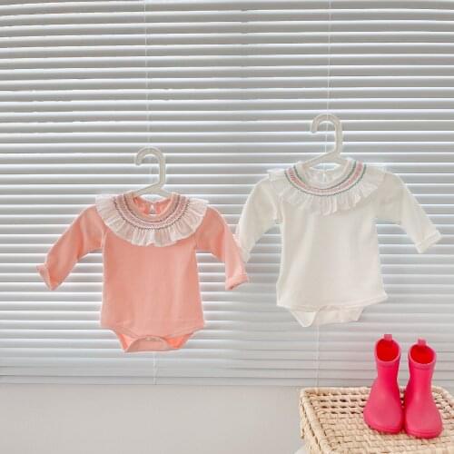 Baby Romper Jumpsuit Spring Newborn Baby Girls Clothes Long Sleeve Ruffles Baby Sunsuit Girls Outfits Infant Playsuit Cotton