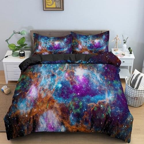 Starry Sky Pattern Bedding Set Duvet Cover Sets Comfortable Twin Queen King Size for Kids Bedclothes Bedding Bedroom