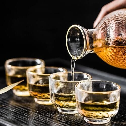 Creative Japanese Sake Taker Set, Phnom Penh Glass Wine Set, Warm Wine Taker, Liquor Dispenser, Glass Set, Home Use