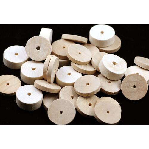 YHBZRET 24mm Round Wood Beads Eco-Friendly Natural Color Wooden Spacer beads for Jewelry Making bracelet DIY Findings Baby toy