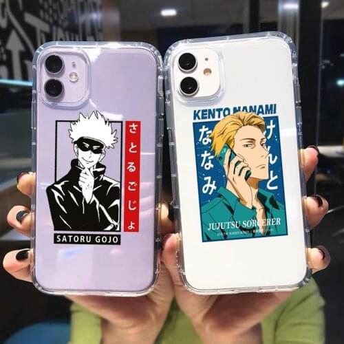 Cool Japan Anime Jujutsu Kaisen Phone Case For iPhone 11 12 Pro MAX XR X XS SE20 7 8 6Plus Gojo Satoru Soft Silicone Cover Shell