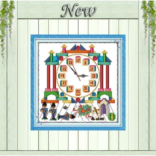 Blocks toys cartoon decor paintings counted printed on canvas DMC 14CT 11CT Chinese Cross Stitch Needlework Sets Embroidery kits