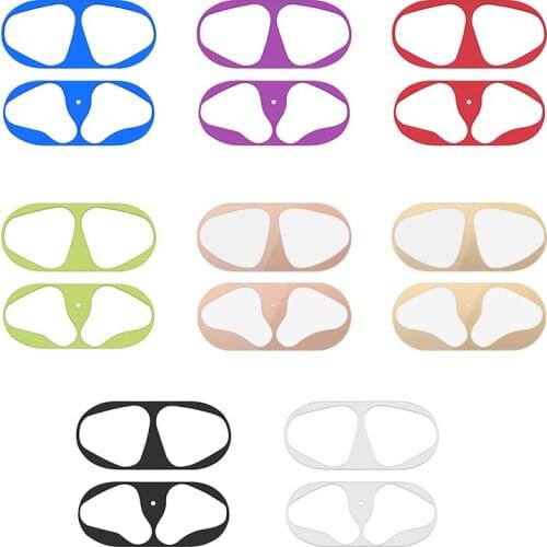 Metal Ultra Thin Dust Guard Optional for Apple AirPods Skin Protective Sticker for Air Pods AccessoriesCase Cover Shell Sticker