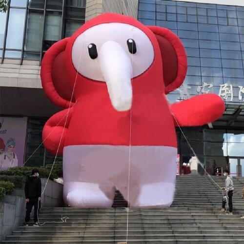 Outdoor Giant Inflatable Cartoon Elephant for Advertising Display