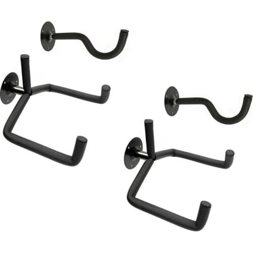 Guitar Wall Mount Acoustic/Electric/Classical Guitar, Ukulele, Banjo and Mandolin Wall Hanger Slat Wall(2 Set)