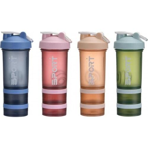 New 450ml Plastic Shaker Bottle Cup Protein Sport Gym Protein Powder Shaker Mixer Cup Bottle Sports Water Bottle Drinkware BPA