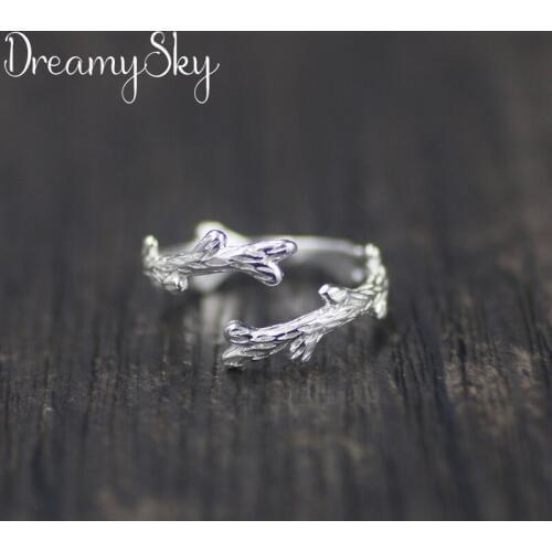 New Arrivals Silver Color Branch Simple Ring For Women Personality Bohemian Ethnic Jewelry Ladies Engagement Finger Rings